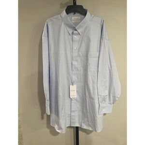 Gold Label DRESS SHIRT blue mens non-iron 17.5 NECK 38 SLEEVE TALL Brand NEW $79